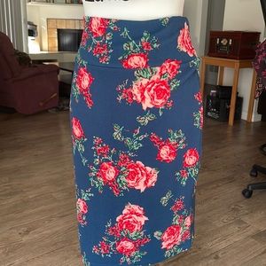 LulaRoe Floral Midi Pencil Skirt